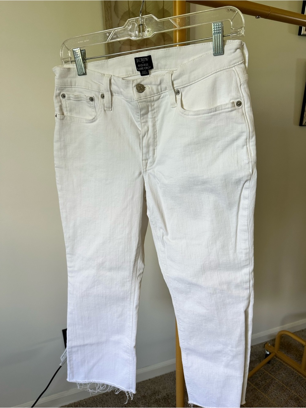 J. Crew White Women’s Cropped Jeans - Size 29P